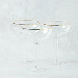 Zodax MARTINI GLASS WITH GOLD RIM