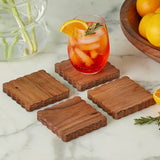 Europe 2 You SET OF 4 SCALLOPED WOOD COASTERS