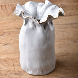 Dixie Pottery SAK VASE WITH GOLD LEAF 7X6 3