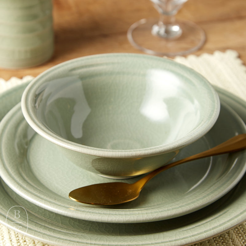 Simon Pearce BELMONT CEREAL BOWL Crackle Celadon
