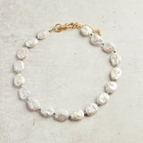 Virtue COIN PEARL NECKLACE White Turquoise