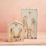 Raz Imports HOLY FAMILY TEXTURED WOOD BLOCK