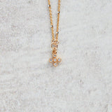 CV Designs CLEAR CZ CROSS NECKLACE - CVNTCZC