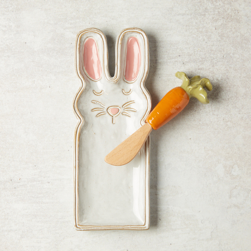 Mudpie EASTER EVERYTHING PLATE SET Bunny