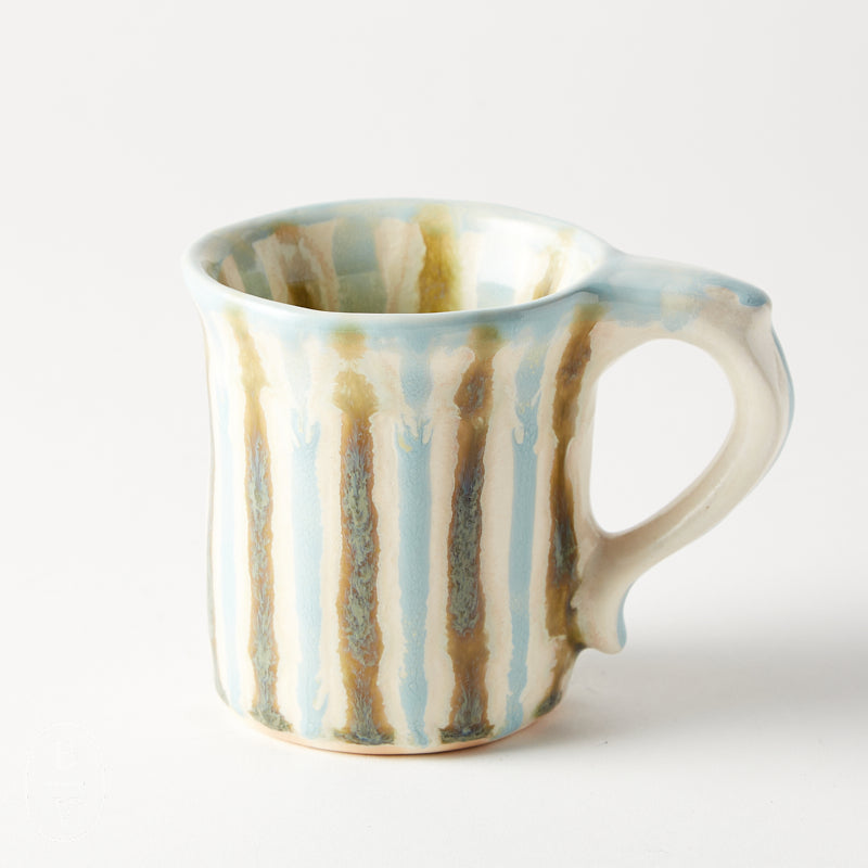 Good Earth Pottery BARREL MUG Teal