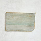 Creative Co-op GOLD EDGE AGATE TRAY Blue 12x8