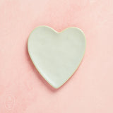 Creative Co-op MATTE STONEWARE HEART SHAPED DISH Grey