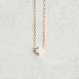 eNewton Design SIGNATURE CROSS SMALL NECKLACE Off White 16