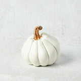 K and K Interiors RESIN PUMPKIN White A