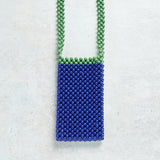 Creative Co-op BEADED TWO TONE CROSSBODY PHONE CASE Matte Navy