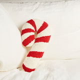 Peking Handicraft CANDY CANE SHAPED HOOKED PILLOW