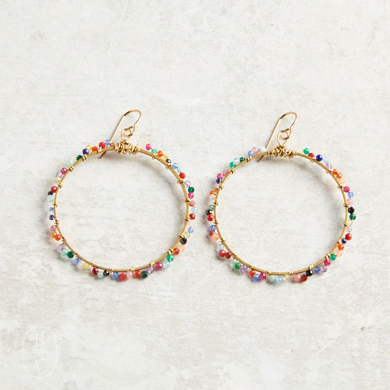 Darby Drake Jewelry and Design BEADED HOOP EARRINGS - ETS110