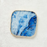 Zodax AGATE MARBLED GLASS COASTER