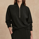 Varley SALLY HALF ZIP SWEAT Black