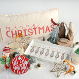 Creative Co-op SANTA'S REINDEER STONEWARE PLATTER