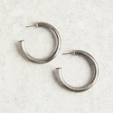 Sheila Fajl CHANTAL HOOPS Gun Metal 1.75
