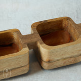 Bloomingville 3 SECTION MANGO WOOD DISH