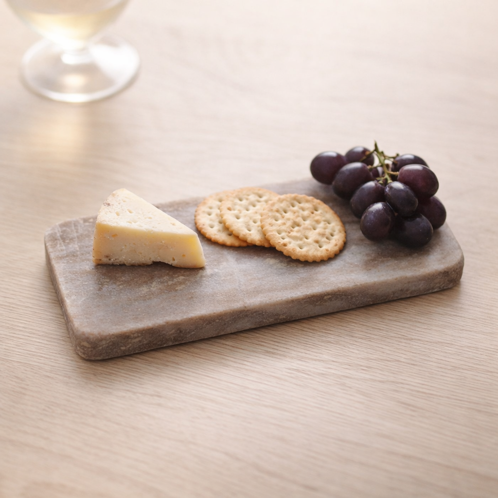 Creative Co-op MARBLE CHEESE SERVING BOARD Buff