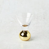 Creative Co-op SHOT GLASS WITH GOLD BALL STEM
