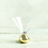 Creative Co-op MARTINI GLASS WITH GOLD BALL STEM