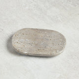 Creative Co-op OVAL TRAVERTINE SOAP DISH