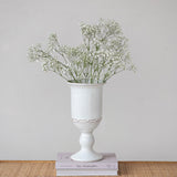 WHITE STONEWARE URN