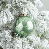 Raz Imports GREEN MARBLE FINISH BALL ORNAMENT