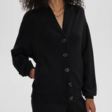 Varley CELESTE BUTTON THROUGH SWEAT Black