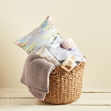 Creative Co-op BRAIDED BANKUAN BASKET WITH SCALLOPED EDGE
