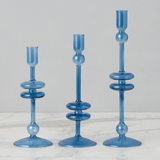 Europe 2 You GLASS CANDLESTICK Sapphire