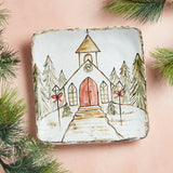 Etta B Pottery CHURCH AT CHRISTMAS
