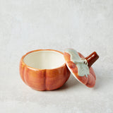 Creative Co-op STONEWARE PUMPKIN SHAPED JAR