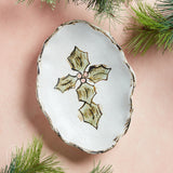 Etta B Pottery HOLLY CROSS DISH