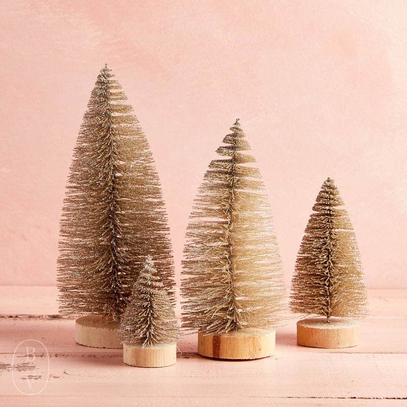 Creative Co-op TABLETOP BOTTLE BRUSH TREE Champagne