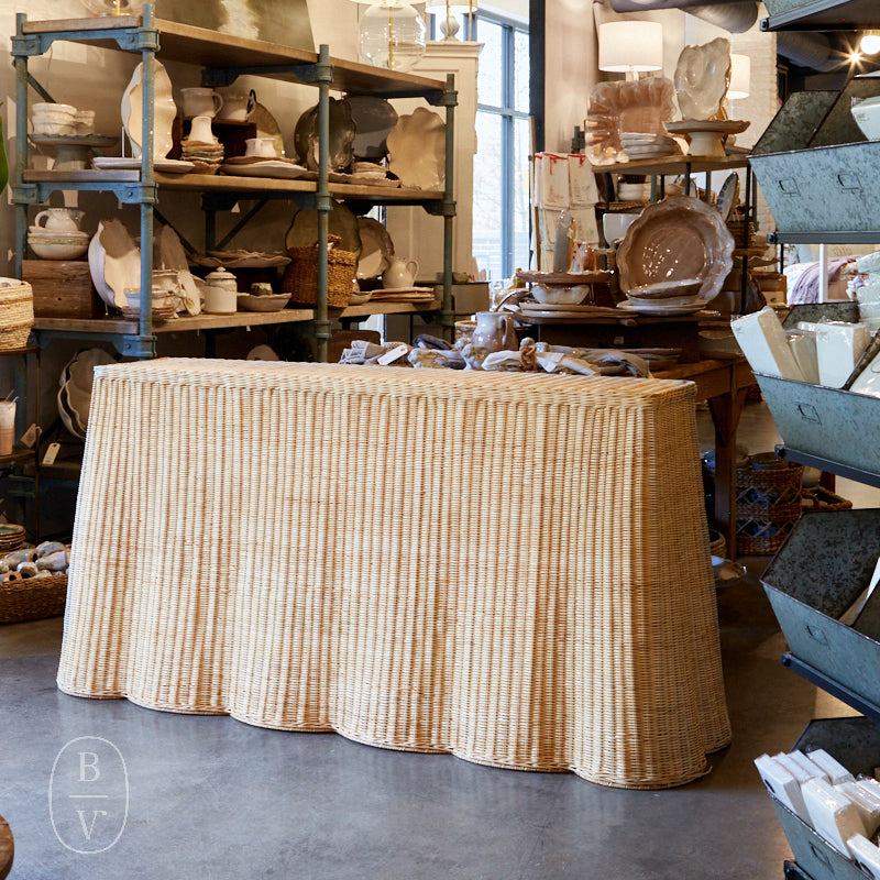 Blue Ocean Traders RATTAN CONTEXT CONSOLE TABLE