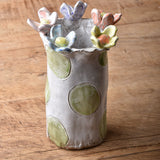 Dixie Pottery NO 2 VASE WITH 5 FLOWERS AROUND TOP 5