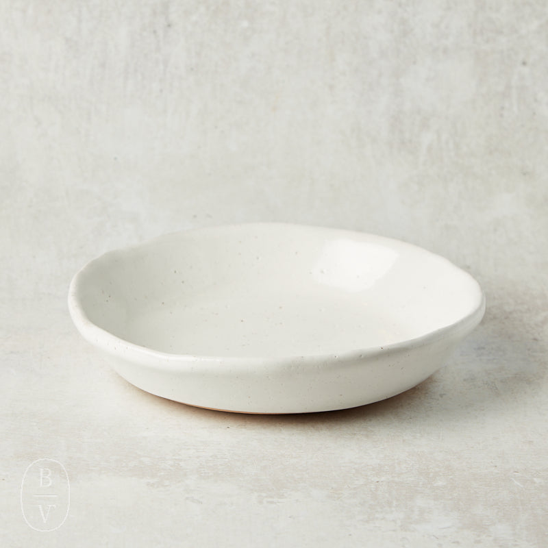 Etta B Pottery DINNER BOWL Eyelet White