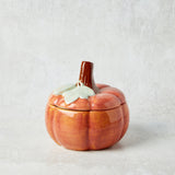 Creative Co-op STONEWARE PUMPKIN SHAPED JAR