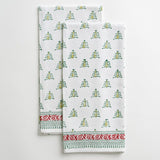 Pomegranate CHRISTMAS TREE TEA TOWEL SET OF 2