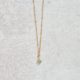 CV Designs BLUE CZ CROSS NECKLACE - CVNTCZB