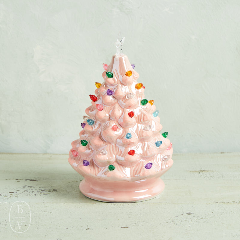 Raz Imports VINTAGE LIGHTED TREE Pink 8