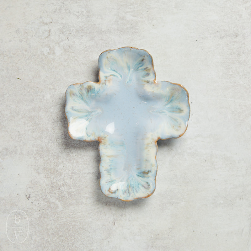 Etta B Pottery SPRING CROSS Number 1 (Blue)