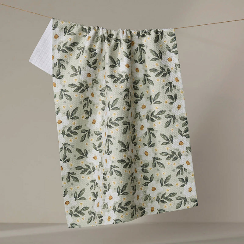 Geometry PAINTED SPRING FLOWERS TEA TOWEL