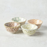Creative Co-op STONEWARE PINCH POT WITH PATTERN