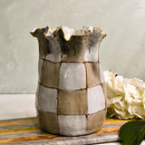 Dixie Pottery GOLD RIM NO 3 VASE Mocha