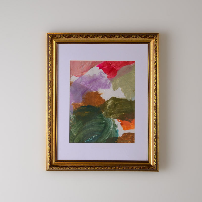FRAMED PALETTE SERIES 8X10 GOLD SCROLL No 1