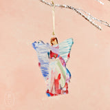 Lauren Dunn ACRYLIC ANGEL OF GLORY ORNAMENT Violet