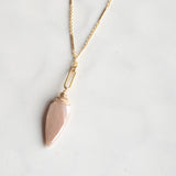 Ellen Hays Jewelry ROSE QUARTZ DROP N2130 NECKLACE