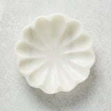 Creative Co-op CARVED MARBLE FLOWER SHAPED DISH