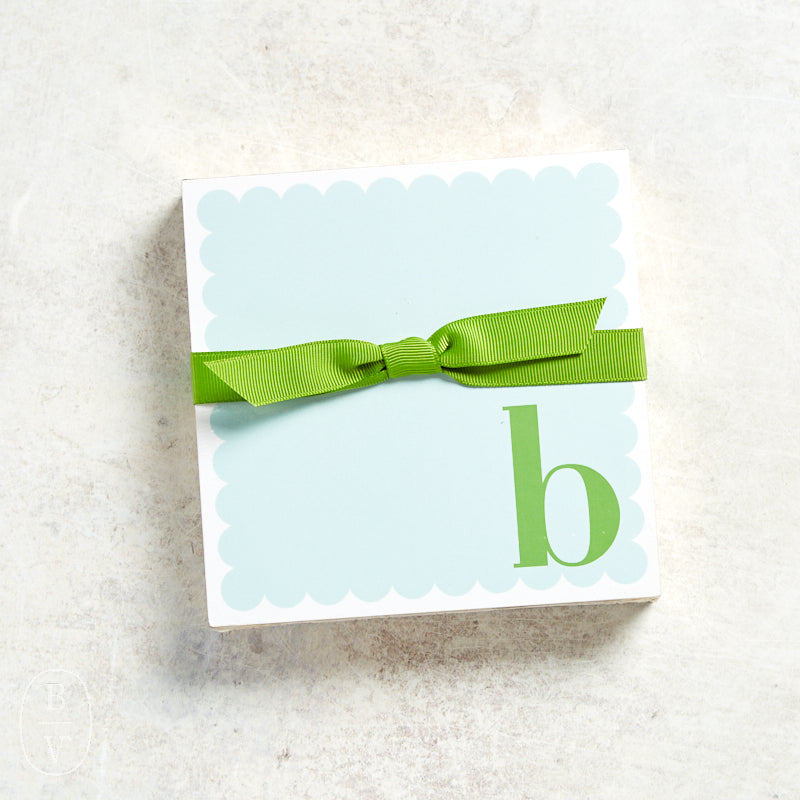 Rosanne Beck LUXE SCALLOPED MONOGRAM NOTEPAD B